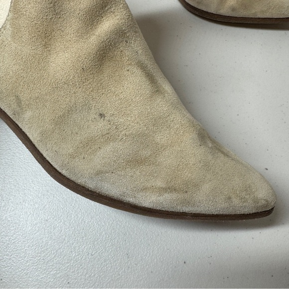 Cole Haan Light Beige Leather Upper Womens Harlyn Ankle Boots Size 6 1/2B - Picture 4 of 16